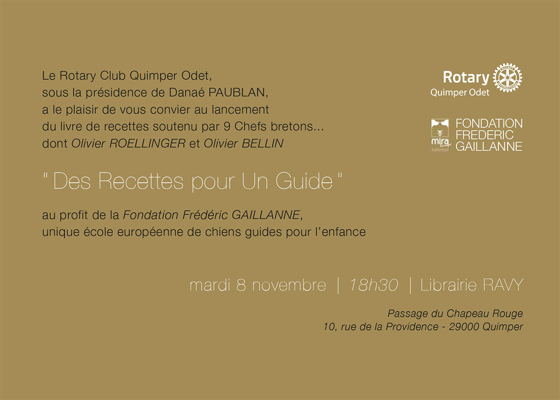 création invitation évènementiel livre ROTARY CLUB