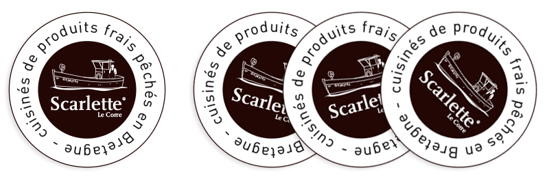 création stickers packaging SCARLETTE LE CORRE