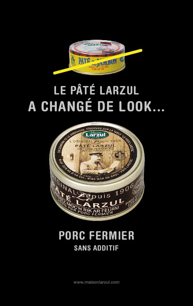création stop rayon changement packaging LARZUL