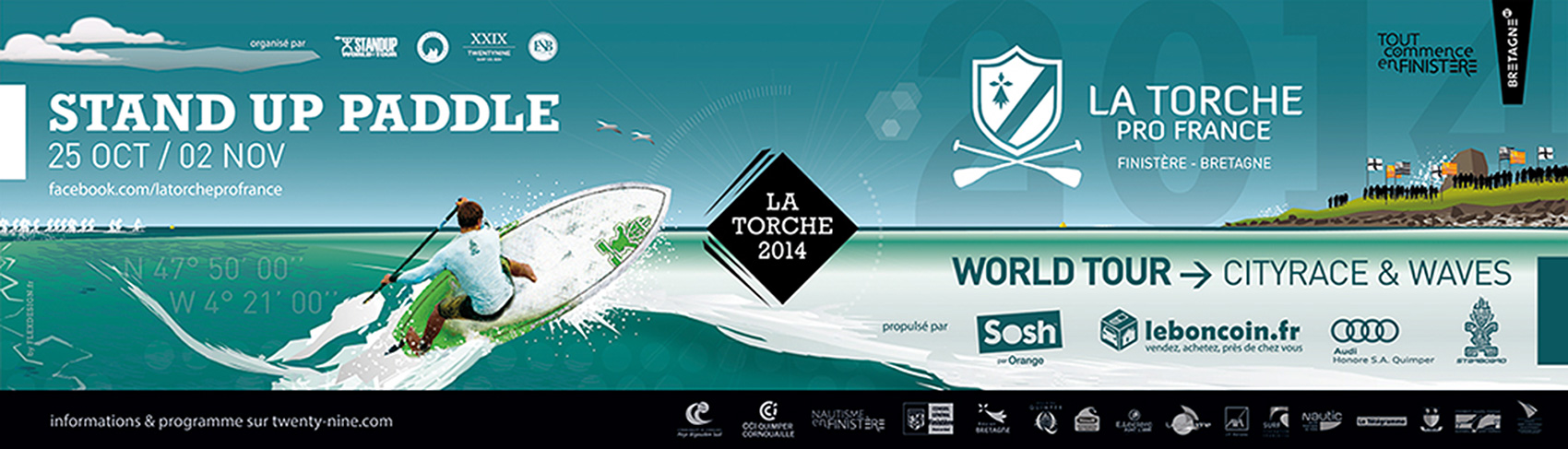 création banderole évènementiel LA TORCHE PRO FRANCE 2014
